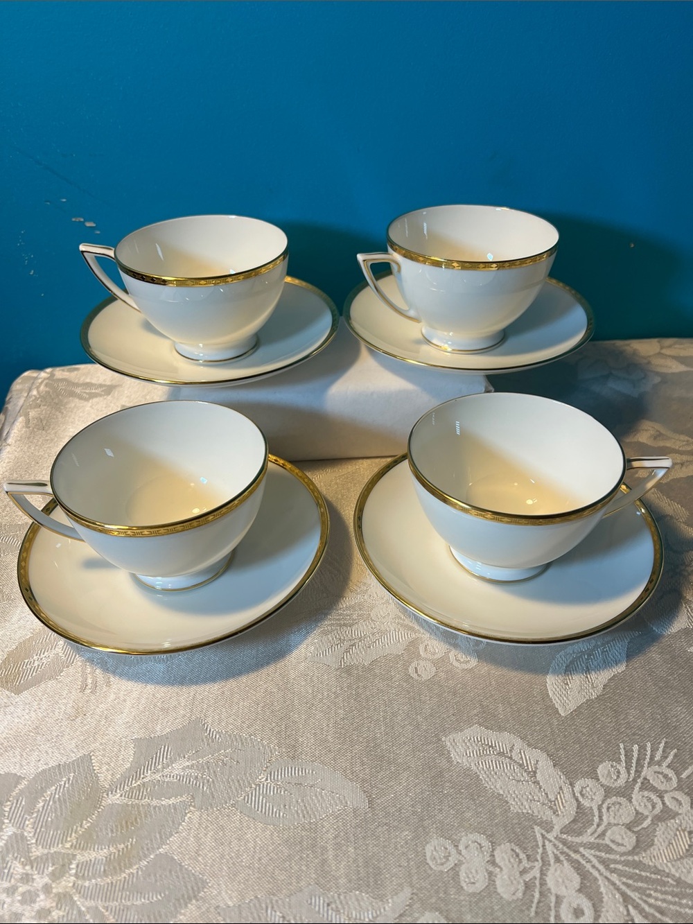 Minton Golden Harvest Set of 4 Cup and Saucer